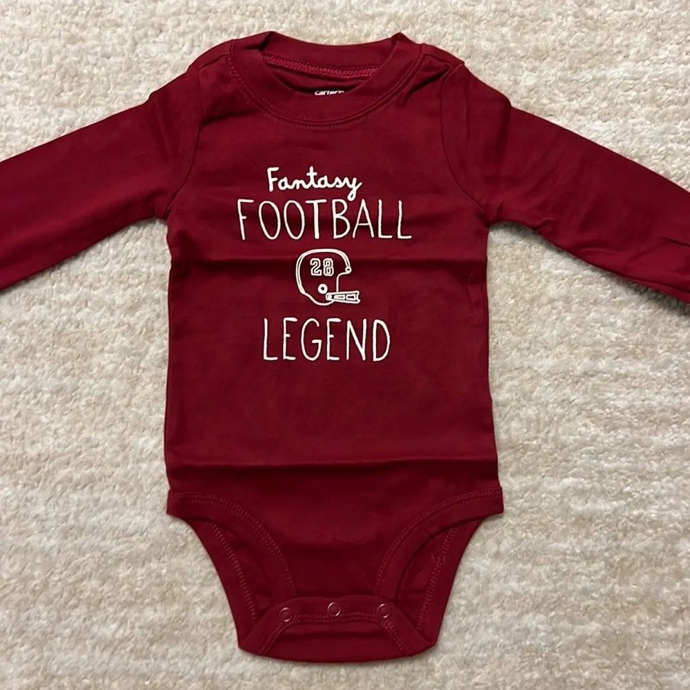 NWT Gender Neutral Carters Fantasy Football legend onesie!